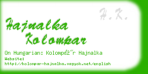 hajnalka kolompar business card